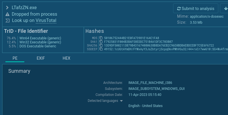 James_inthe_box's tweet image. Same very fresh (2023-Apr-11) #cryptbot in this run:

app.any.run/tasks/63ceea5c…

cc @500mk500