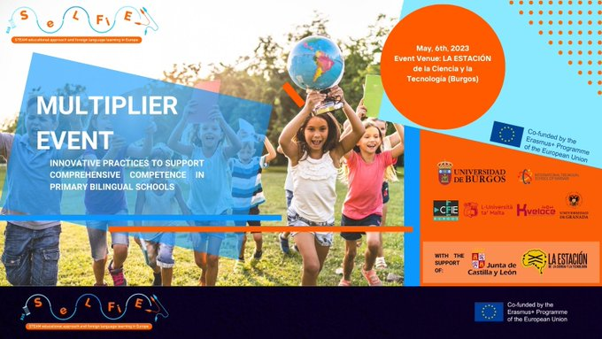EstherSanz1's tweet photo. 🛎️El próximo 6 de mayo en @laestacioncyt en #Burgos.
🛎️SeLFiE Multiplier Event para compartir los resultados de @SELFIE_CLILSTEM para la #educaciónbilingüe en Primaria.
@educacyl 
@CFPIdiomas 
@UBUEstudiantes 
#CLIL #STEAM #storytelling 

Register now! 📷https://t.co/FVXbmQlAjq https://t.co/OWWAipSUb9