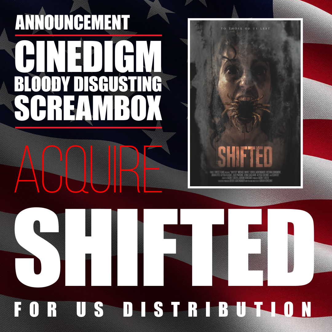 #SPECIALANNOUNCEMENT
Beyond excited to announce SHIFTED #acquired for U.S. #Distribution &amp; will become available in the U.S. on April 18th!
We are so grateful to the amazing team from <a href="/ScreamboxTV/">SCREAMBOX</a> <a href="/BDisgusting/">Bloody Disgusting</a> &amp; @Cinedigm for your partnership and support!
#horror #indiefilm