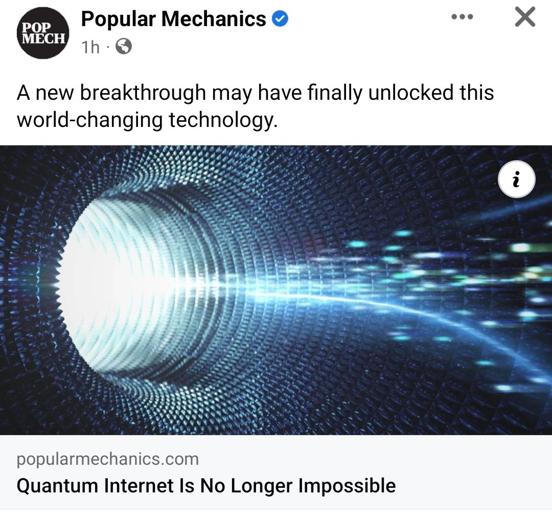 It's mathematically and theoretically possible #quantuminternet