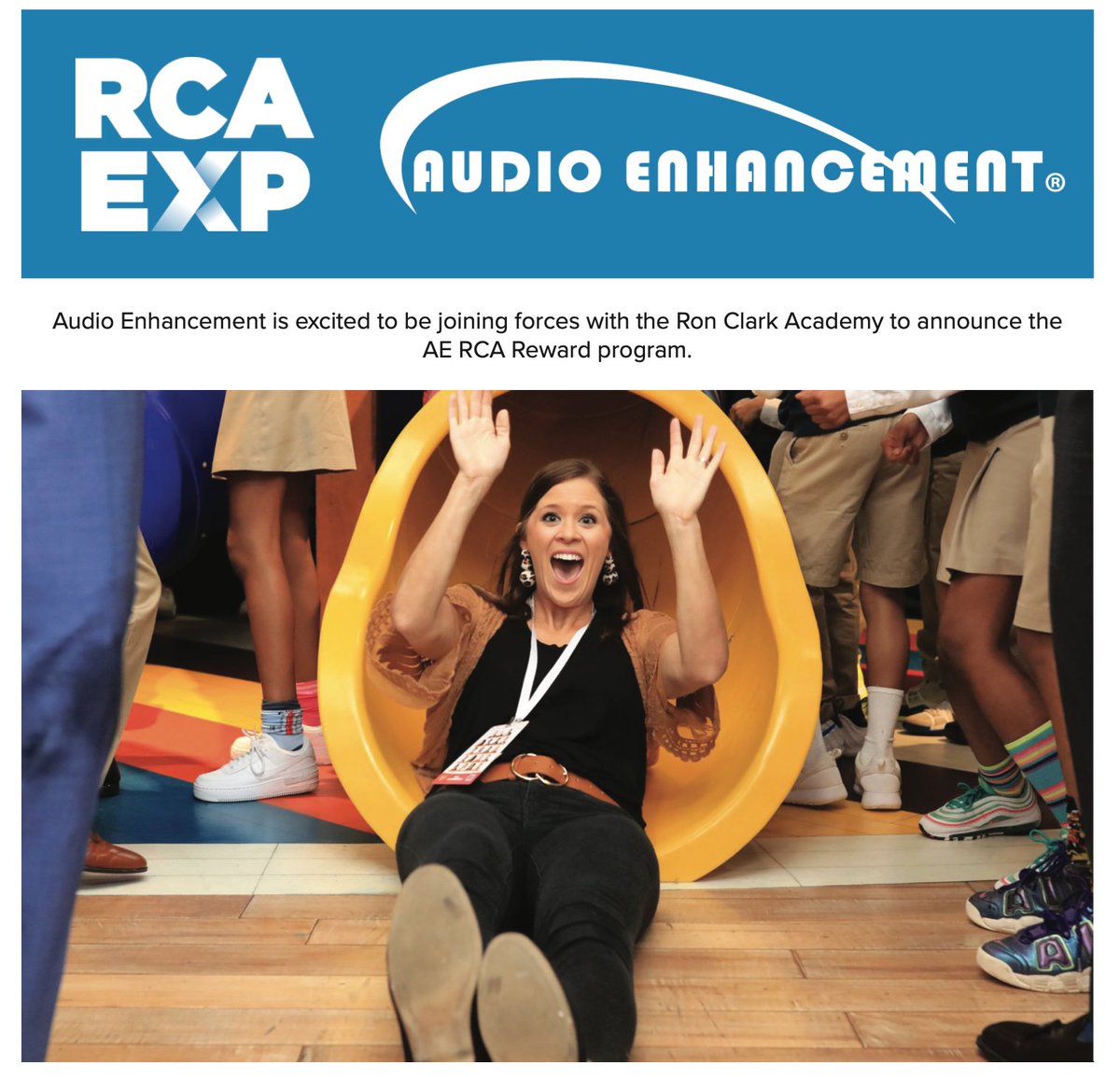 What does <a href="/AudioEnhancemnt/">Audio Enhancement</a> and <a href="/ronclarkacademy/">Ron Clark Academy</a> have in common? A passion for creating engaging classrooms and #makingadifference in education. I am so excited to announce the AE RCA Reward program! Check out our webpage for more information. audioenhancement.com/rca/