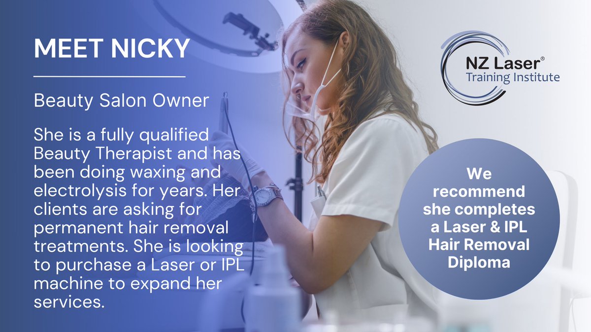 NZLaserTraining's tweet photo. IPL & Laser Hair Removal Diploma will take you right up to the expert level towards working with IPL (Intense Pulsed Light) and Laser.
Click here for detailed information and enrolment:
https://t.co/EYO8UW8kkF
#lasertraining #ipltraining #howtolearnlaser https://t.co/Hxdw5EaHUO