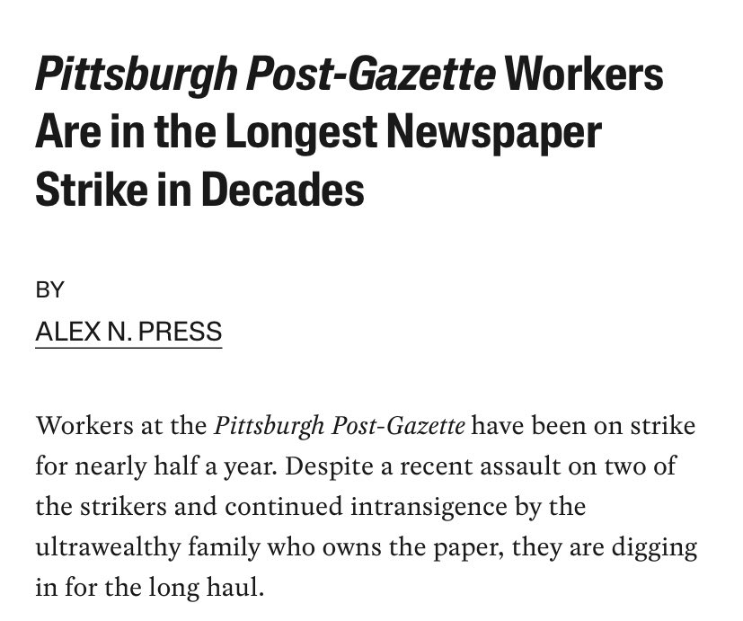 Alex Press on Twitter "PostGazette is still a struck paper if anyone
