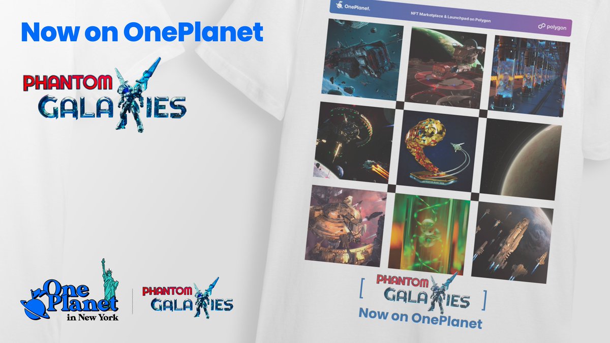 Pilots, <a href="/NFT_NYC/">NFT.NYC</a> is almost here! 
Excited to collab with <a href="/OnePlanet_NFT/">OnePlanet</a> to release limited edition <a href="/the_phantom_g/">Phantom Galaxies</a> T-shirts to give away during the event!  

Not at #NFTNYC2023? 

🏆WIN a Phantom Galaxies shirt 
➡️Follow <a href="/the_phantom_g/">Phantom Galaxies</a> &amp; <a href="/OnePlanet_NFT/">OnePlanet</a>
✅Like, RT &amp; Tag 3 
⏰48hrs