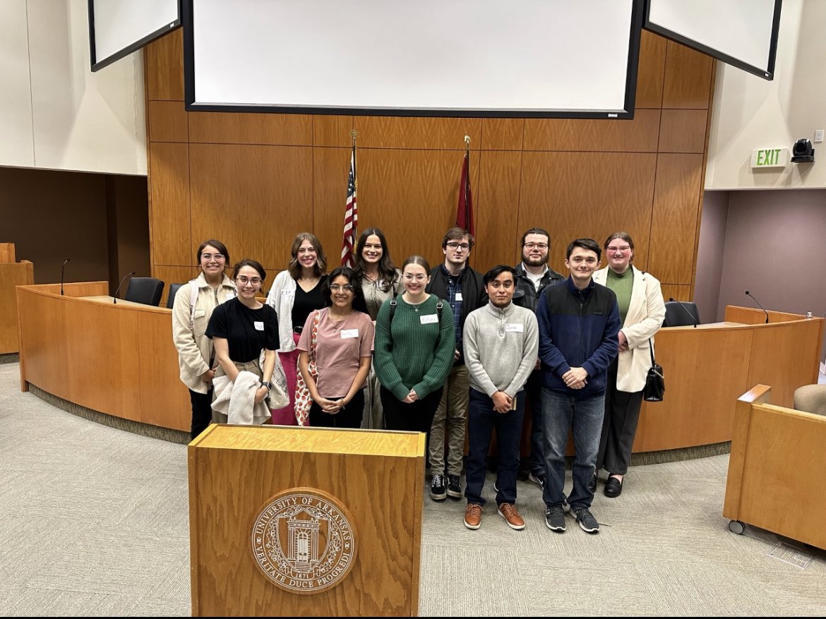 ATUPreLaw's tweet photo. We would like to thank @UARKLaw for inviting our pre-law society to visit their beautiful campus! https://t.co/lNrnhyIkgJ