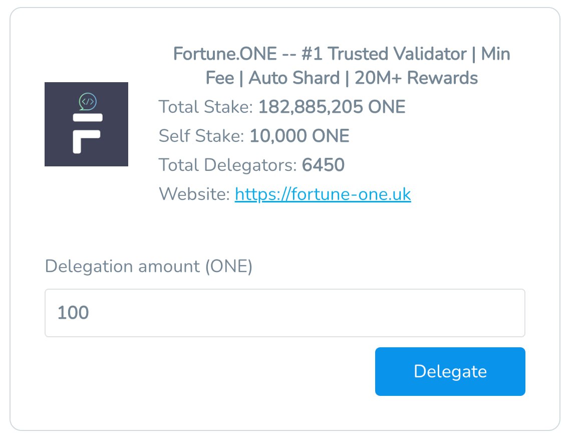 harmonyprotocol's tweet photo. 🚨 Feature Update 🚨

Delegating is now available on https://t.co/FLWErBi4k6 🥳

Undelegating will be available at the end of the week https://t.co/yrdl4fBjsD
