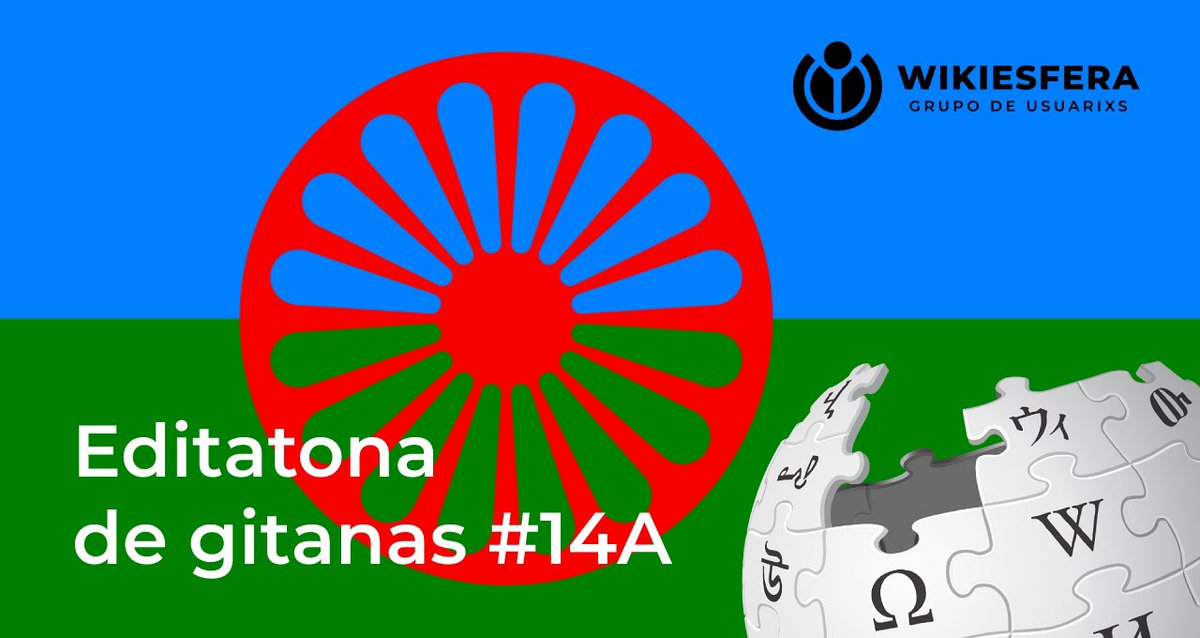 Wikiesfera_org's tweet photo. 🚨 #ATENCIÓN Editatona de gitanas con @Kamipnasqo como experta invitada y coordinada por @PatriHorrillo. 

📆 FECHA: Viernes 14 de abril 
⏰ HORA: de 16h. a 21h.
📍 LUGAR: @medialabMM Madrid
✏️ INSCRIPCIÓN: https://t.co/ccKGp9XEiQ https://t.co/R7kGNaND1c
