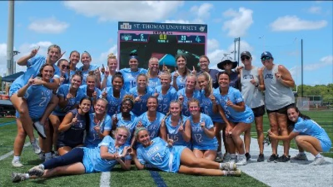 FloridaLX's tweet photo. #1 Women’s Lacrosse Clinches Sun Conference Regular Season Title with Win over Bobcats, 20-5
https://t.co/rKd4igT5xc
@tampalaxreport @VSNflorida @BookerCorrigan @caseypowell22 @DuvalSports @ESPNWestPalm @naia @keiser_wlax @pbphighschools @laxrankings @LaxNaia @IWLCA @USILA_Lax https://t.co/cK6JCxZK4B