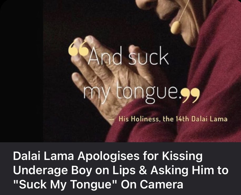 Uhmm………..NO! An apology is not sufficient………this is disgusting! #DalaiLama <a href="/DalaiLama/">Dalai Lama</a> #pedophelia