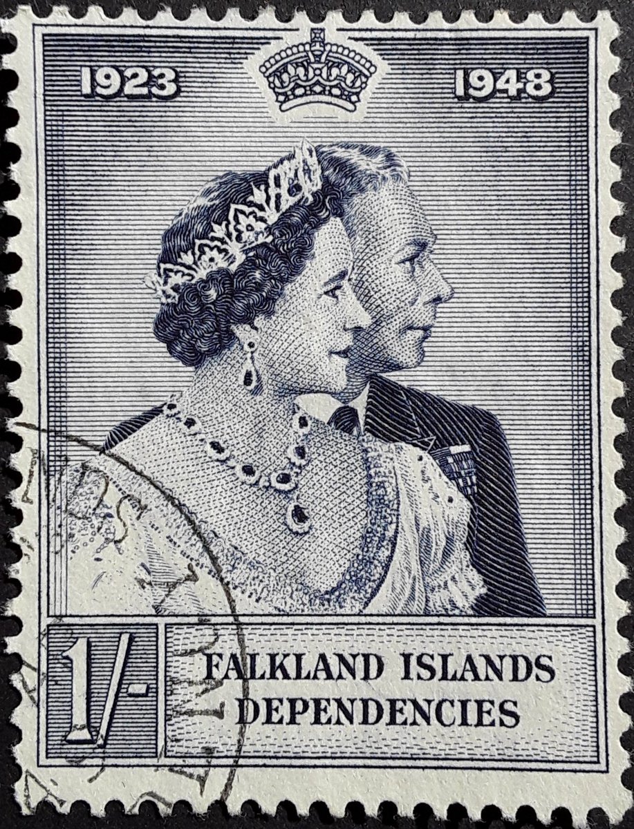 #StampDaily - just for the sheer quality of the design and execution of this glorious stamp. #FalklandIslands #Falklands #KGVI #SilverAnniversary #engraved #philately #philatelie #stamps #timbres #briefmarken #sellos #frimærker #used