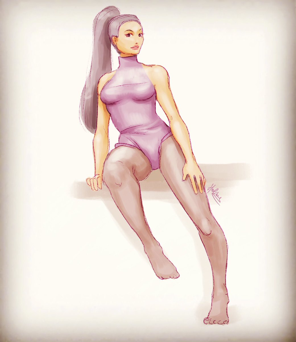 hoshimem's tweet photo. Quick practice sketch. 

#sketch #drawing #sitting #leotard #stockings #woman #ponytail #longhair #disegno #bozza #figure https://t.co/g3c5jU1Zhk