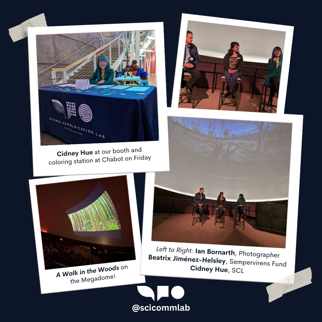 scicommlab's tweet photo. We had an amazing screening of A Walk in the Woods @ChabotSpace on Friday! Thank you to everyone for stopping by, watching our film, and coloring with us. Special shout out to our guests @BotanicalBea &amp; Ian Bornarth for an enlightening Q&amp;A about preserving our #redwoods! https://t.co/oaR7XpLbGV