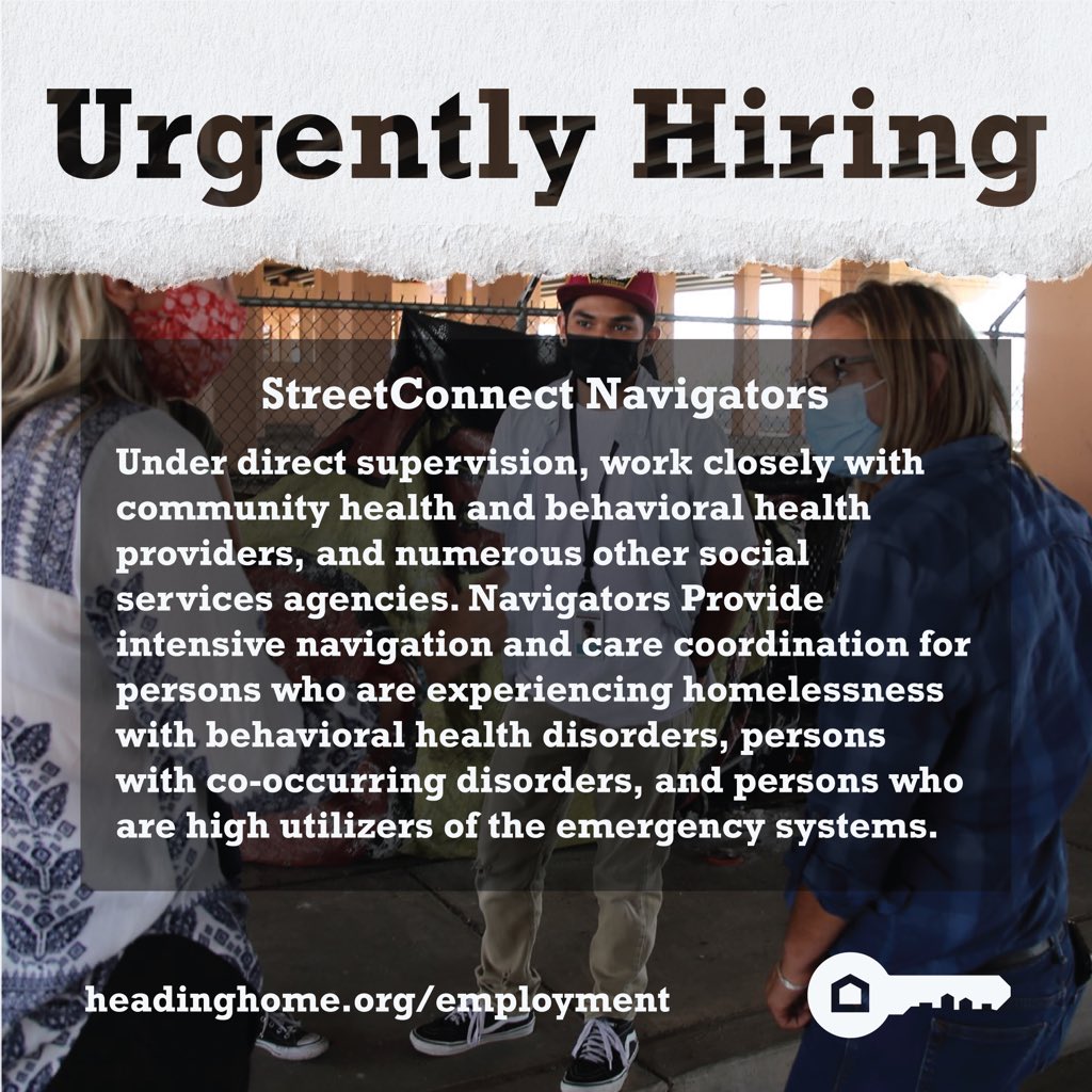 We’re looking for StreetConnect Navigators to join our team! Apply at headinghome.org/employment today.