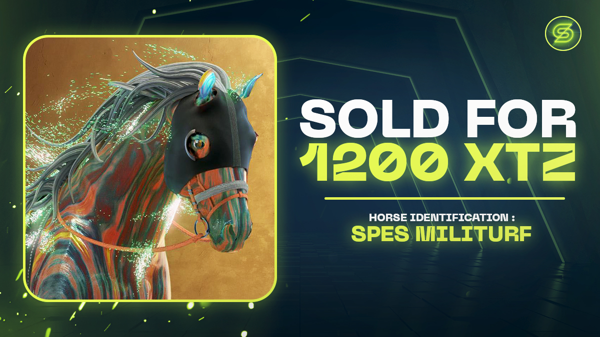 SPES MILITURF has been sold for 1200 $XTZ 🤯🤯🤯🤯🤯🤯🤯🤯

👉 rarible.com/token/tezos/KT…
👉 objkt.com/asset/stables-…

#tezos <a href="/tezos/">Tezos</a> #OwnPlayThrill #NFT <a href="/rarible/">Rarible</a> <a href="/objktcom/">objkt</a>