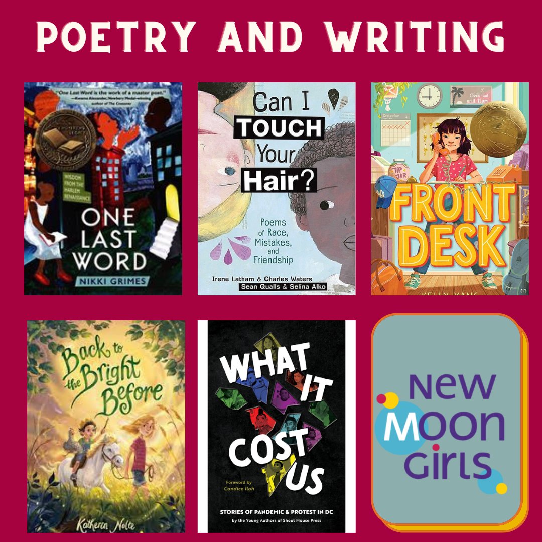 From journaling to poetry, these books for girls are packed with inspiration and creative ideas. newmoongirls.com/poetry-and-wri… #BookReviews #BooksForGirls #Poetry #TweenWriting #Teens #Tweens #ParentingGirls #NationalPoetryMonth #PoetryMonth #npm15