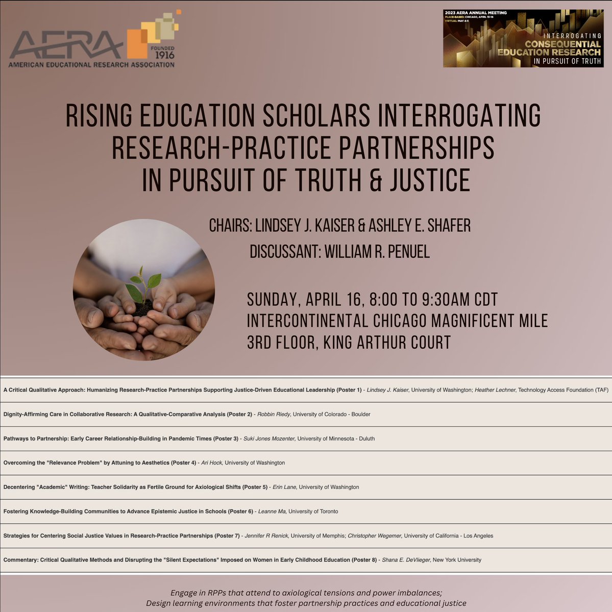 Join us on Sunday ☕️ at #AERA23 <a href="/AERA_EdResearch/">AERA</a> 
@RobbinRiedy Erin Lane <a href="/MlleLeanne/">Leanne Ma</a> @Ari_Hock <a href="/lindseykaiser33/">Lindsey Kaiser (she/her)</a> <a href="/YinzPsychedNAt/">Ashley Shafer, Ph.D.</a> @bpenuel <a href="/MlleLeanne/">Leanne Ma</a> Jennifer R. Renick @SMozenter <a href="/ChrisWegemer/">Chris Wegemer</a> <a href="/RESHAPEnetwork/">RESHAPE Network</a>