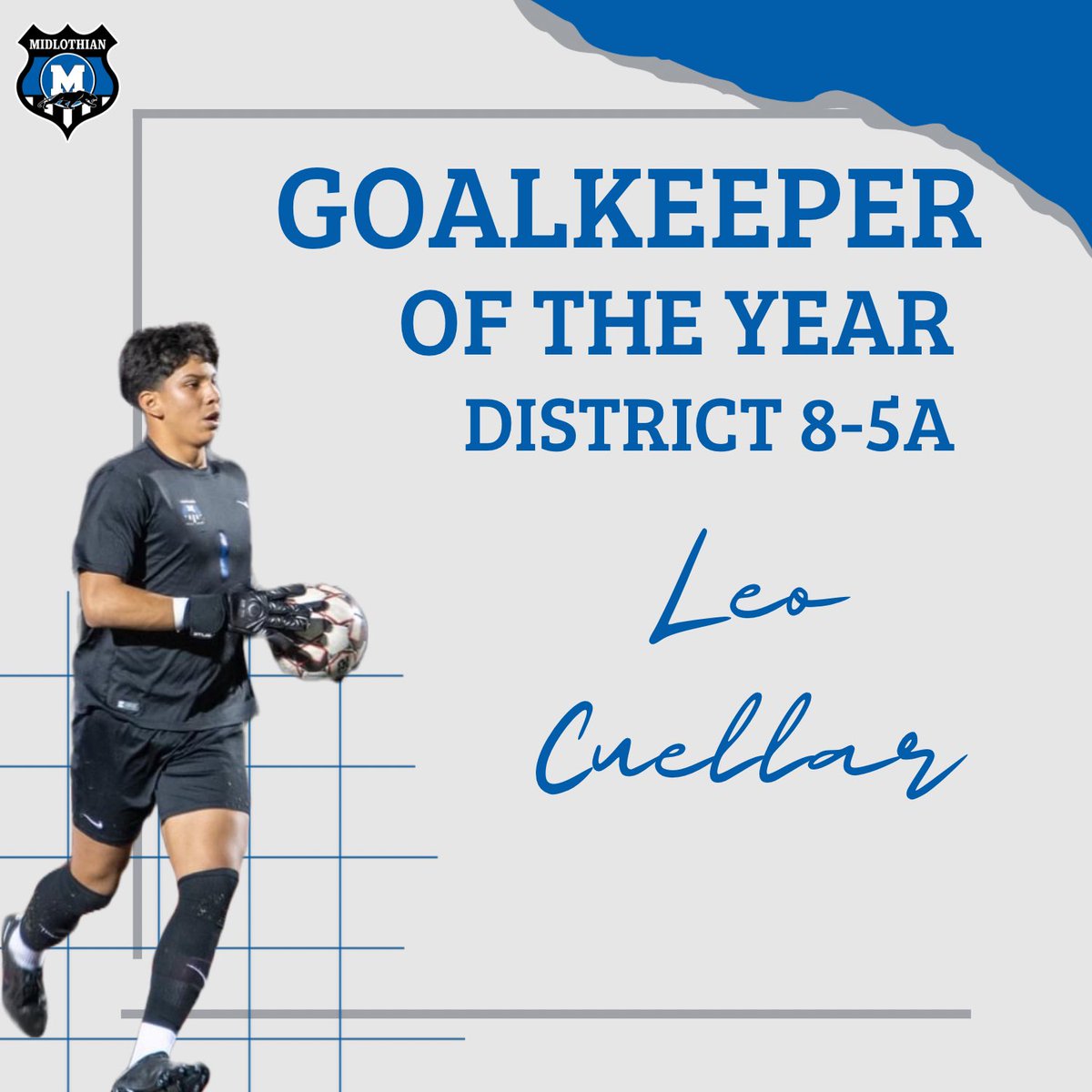 midlo_bsoccer's tweet photo. 📣2023 8-5A District Superlatives 
🏅Goalkeeper of the Year
⚽️@TheleonelC 
#misdproud @MISD_Athletics @MHSPanthers @MHSsoccerBC @Gosset41 @SportsDayHS @STSports https://t.co/rsXB2Cjakt