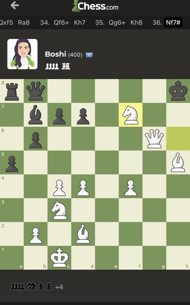 ThroughtonsHeir's tweet image. #SuperMarioBrosMovie has lots of #ChessDotCom #ChessBot created for its launch.  Just beat Boshi (yoshi).  The beginner’s bot at 400ELO.  A Nimzo indian family opening of some variation