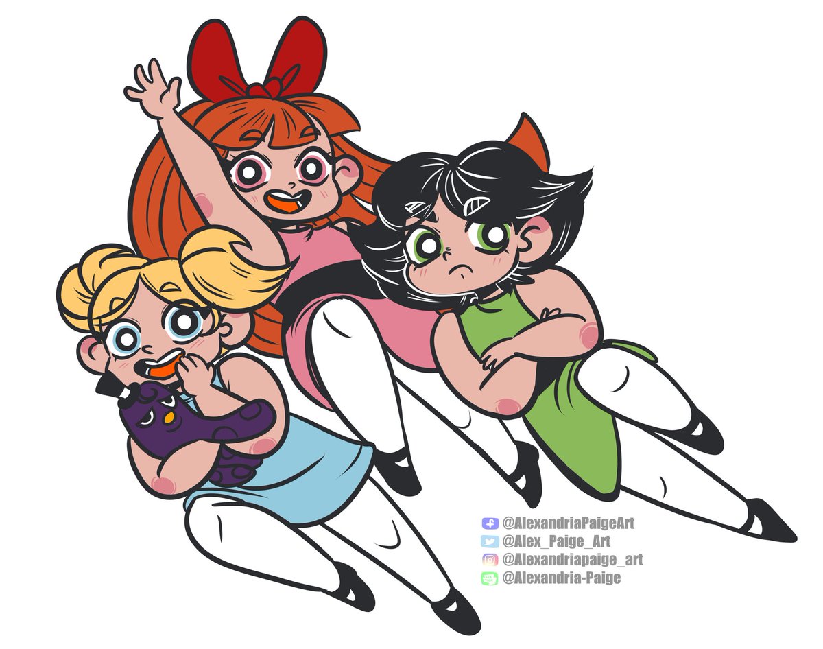 I drew the #PowerpuffGirls some time ago, and I think I might make them into a #sticker on my upcoming shop!
#fanart #ppg #blossom #bubbles #buttercup