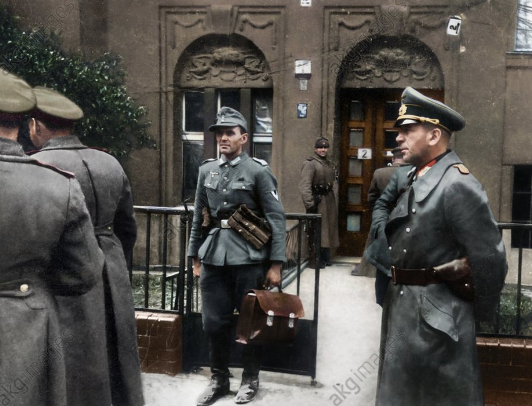 I learned a super fun and interesting fact about the negotiation to surrender the German army to the Russians in Berlin. 

Photo: German delegation under General Hans Krebs.