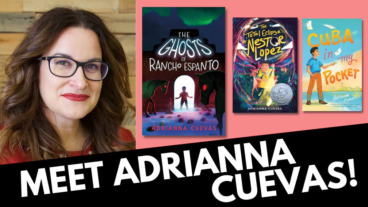 Meet @acuevaswrites this Wednesday at 6:30pm 📖 She will be in conversation with @DavidOBowles! They will be discussing her latest middle-grade book THE GHOSTS OF RANCHO ESPANTO! @MacKidsBooks #mglit #rgvkidsbookshop #booksigning #indiesfirst #downtownweslaco