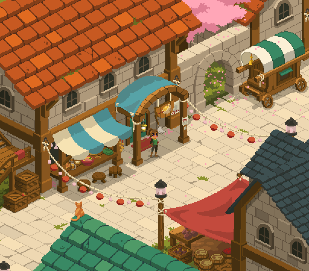 Hommet_'s tweet image. It&apos;s #PortfolioDay AND my birthday!!!🎂🎂🎂

Hi! I make pixel art and I&apos;m working on a cozy little indie game 🌿