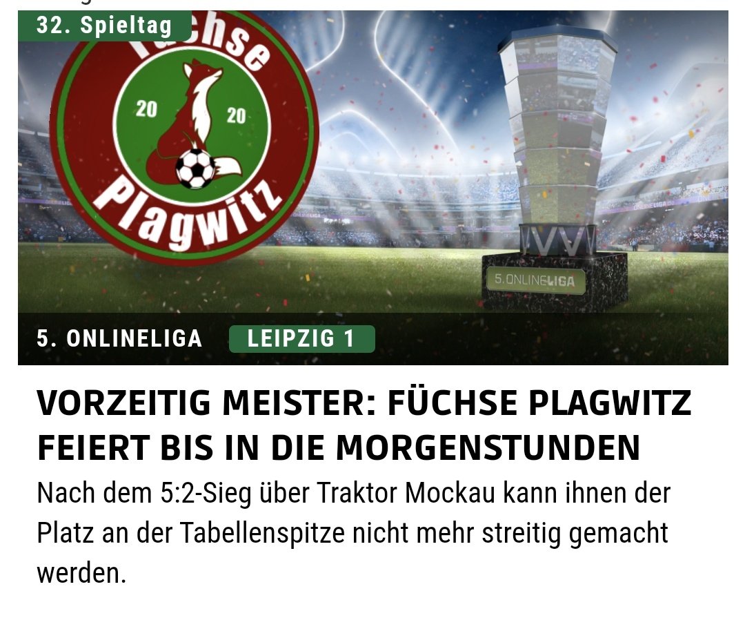 FuchseP's tweet photo. Guten morgen!
MEISTER!
was für ne Saison!
Lange werden wir wohl nicht oben bleiben, aber jetzt wird erstmal gefeiert! https://t.co/cPgA0wUox4
