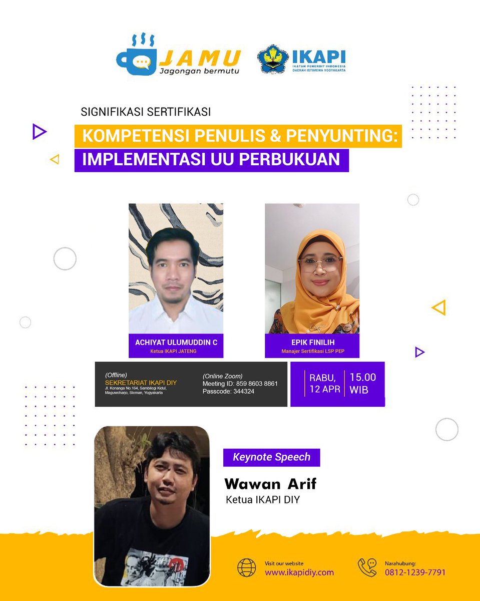 Besok baget. Jamu edisi ke tujuh. Ramaikan!