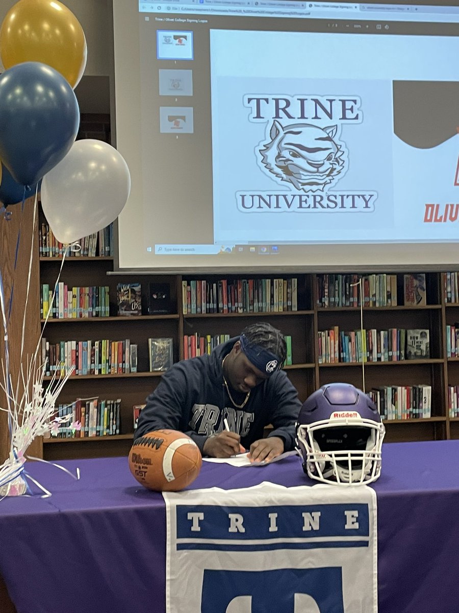 Officially a part of the Trine family! Today was signing day! Again thank you to my family, and all my coaches for believing in me. #Thunderstruck <a href="/CoachAbbs/">Troy Abbs</a> <a href="/CoachJKinsey/">Jacob Kinsey</a> <a href="/TrineThunderFB/">Trine Thunder FB</a>