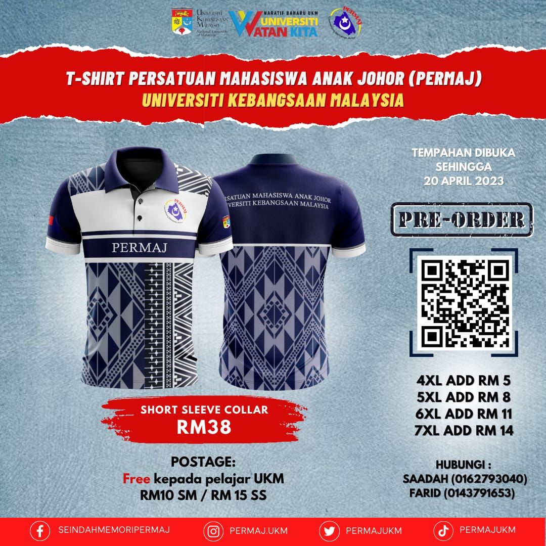 PermajUKM's tweet photo. Pembeli baju PERMAJ 👇

✨ https://t.co/tMSSB8Mx9l ✨ https://t.co/hZaPHQyha1