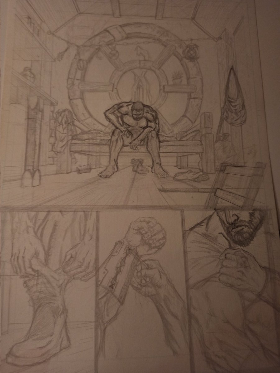 SchabbyJ's tweet photo. Managed to dug out some of my old art. This was like five years ago for the unused vestri issue. Crazy it's all done now. #comics #art #comicbook #lookingback #artflashback https://t.co/8z8pUcYPTU