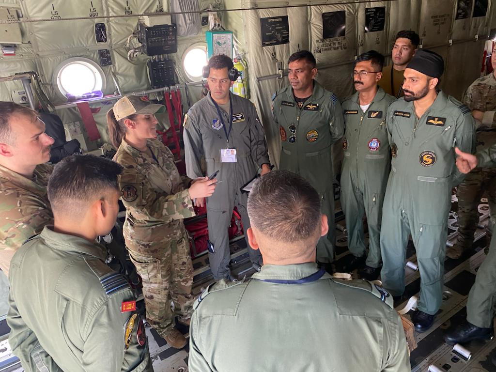 Defence_Nation's tweet photo. The 1st phase of Bilateral Aerial Exercise, #ExCopeIndia 23 between the #IAF ๐ฎ๐ณand #USAF ๐บ๐ธ commenced in the Eastern sector.
Also #JASDF ๐ฏ๐ต will also participate in this Exercise as an Military Observer.โก๏ธ
#AerialExercise #C130J #C17Globemaster #JaiHind #DefenceNation https://t.co/sD2jGcRhU0