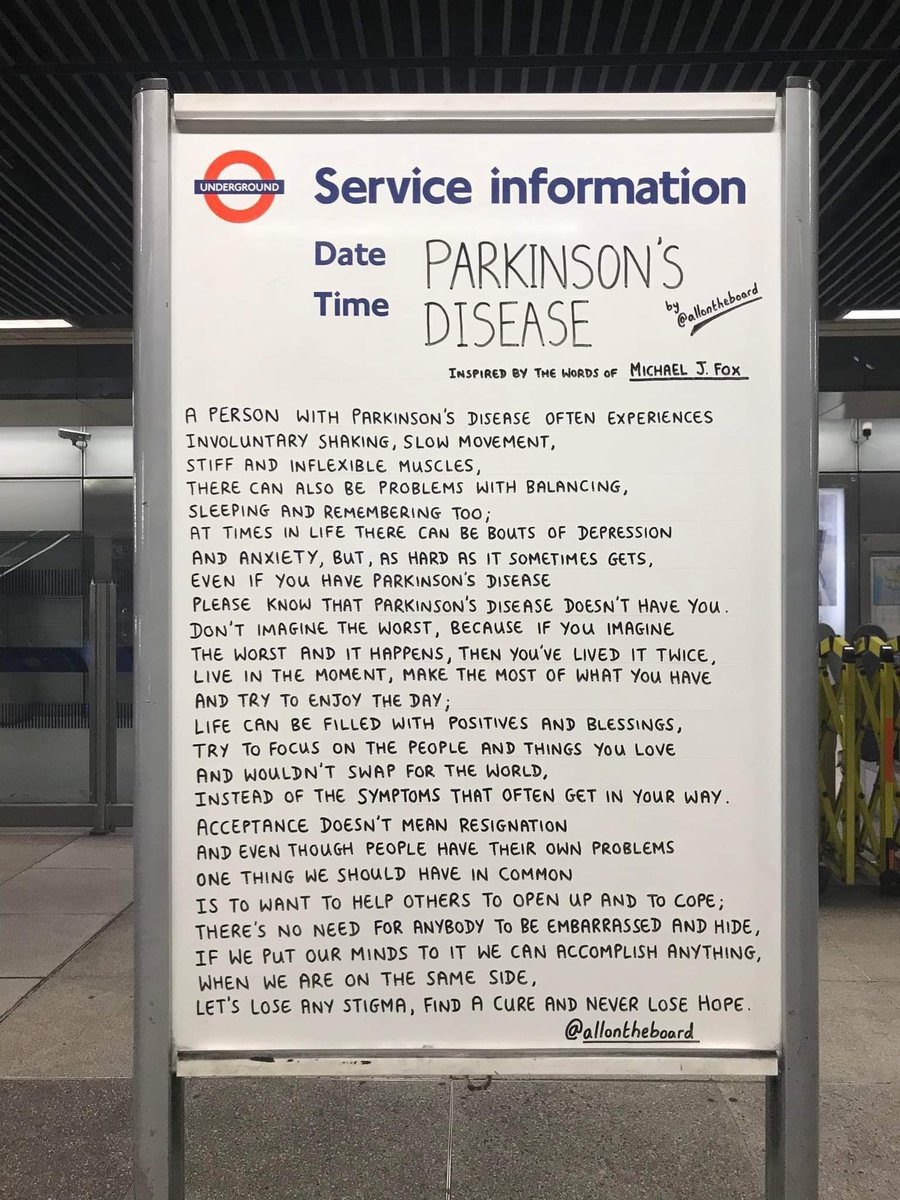 All On The Board (@allontheboard) on Twitter photo Today is World Parkinson’s Day.
If we put our minds to it we can accomplish anything when we are on the same side.
Let’s lose any stigma, find a cure and never lose hope.
Inspired by <a href="/realmikefox/">Michael J. Fox</a>
#WorldParkinsonsDay Today is World Parkinson’s Day.
If we put our minds to it we can accomplish anything when we are on the same side.
Let’s lose any stigma, find a cure and never lose hope.
Inspired by <a href="/realmikefox/">Michael J. Fox</a>
#WorldParkinsonsDay