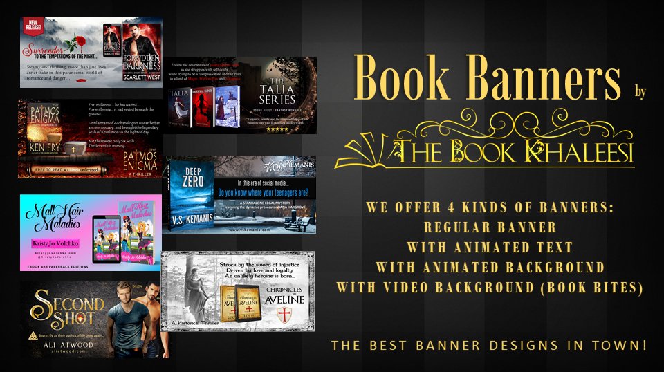 AN IMAGE SPEAKS A THOUSAND WORDS
Your banner and cover are the reader's first encounter with you and your #book.
Make sure it's interesting, high quality.
Presentation matters. 
thebookkhaleesi.com/2016/08/still-…

#bannerdesign #thebookkhaleesi
#advertising #WritingCommunity