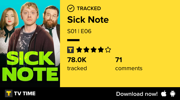 ittsnewhope's tweet image. I&apos;ve just watched episode S01 | E06 of Sick Note! #sicknote  tvtime.com/r/2M8yl #tvtime
