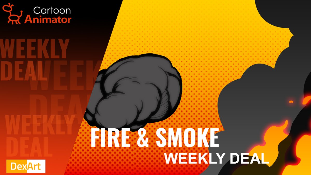 reallusion's tweet photo. Create amazing #2DAnimation & #MotionComics using hand drawn animated effects by #DeclanWalsh, who worked for #Disney.
Weekly Special - 3 smoke & fire effects that you can drag & drop in to your #CartoonAnimator projects for instant results.
https://t.co/f794jc9rd7
#DexArt https://t.co/egKh3goKfS