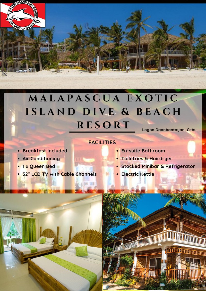 vvtravandtour's tweet photo. Relax and enjoy your summer vacation with Malapascua Exotic Island Dive And Beach Resort! Book now at Visvis Travel and experience the beauty of Cebu this summer. #Booknow #ExploreCebu #Cebu #SummerDestination #MalapascuaExoticIslandDiveAndBeachResort https://t.co/MFAl60mBDp