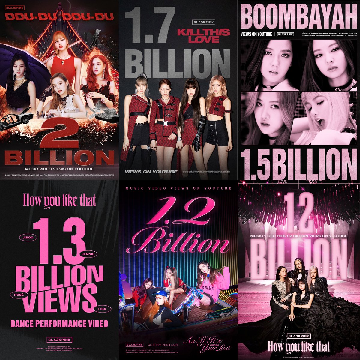 BBU_BLACKPINK's tweet photo. .@BLACKPINK is now the group with the Most Videos with over 1.2 Billion Views on @YouTube! (6 videos)

#블랙핑크  #BLACKPINK https://t.co/gHxIa64oSe