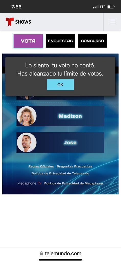 LorenMaria19's tweet photo. #LaJefaTLMD esto
Es fraude
Yo no eh
Podido votar desde las 730 ósea porq que son obvio 🙄 #Lcdlf3 #telefraude https://t.co/YKckAo55n6