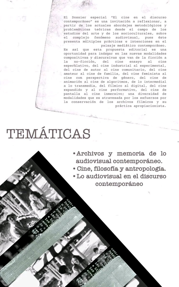 IsabelCabMan's tweet photo. Amics, se extiende el plazo de envíos de propuestas para Dossier Especial "El cine en el discurso contemporáneo" hasta el 28 de abril, con un videotutorial además
Revista Arte, imagen y sonido 
https://t.co/0nuhsn9yF9
¡Esperamos sus colaboraciones! Ayúdenos a compartir 👇🏾👇🏽👇🏾 https://t.co/eyeGR1LRWD