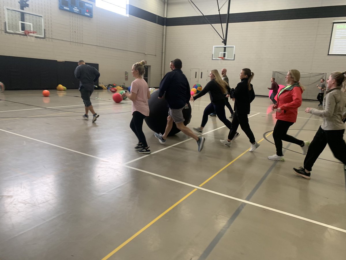 We had a great time learning from <a href="/JohnJonesPE/">John Jones</a> today! Our heart rates were pumping and now we can’t wait to turn around and implement these
Games into our PE program! Thank you <a href="/omnikinofficial/">OMNIKIN®</a> #physed #pd