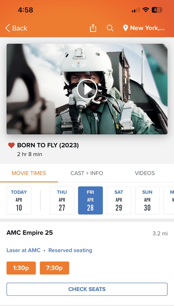 ✈️ #BornToFly advance tickets are on sale now in USA 🇺🇸!!!

Check AMC/Fandango for the nearest theaters for show times!!!

For MTJJ in NY area, please check on <a href="/MTJJ_USA/">WANG YIBO USA FANBASE 🇺🇸</a> later in a few hours for registering for the watch party! It’s all reserved! 💚💚💚

#WangYibo