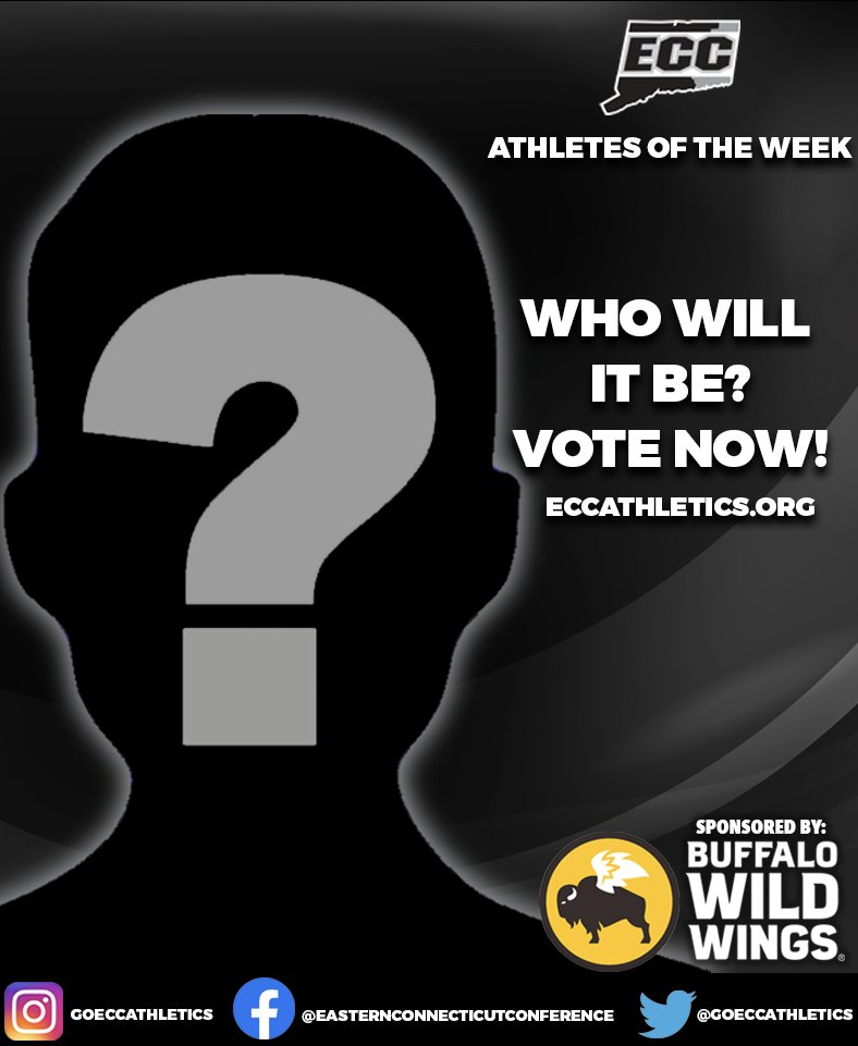 The @GoECCAthletics Athlete of the Week poll is back for the Spring season! Vote now for your week 1 nominees at eccathletics.org. Voting closes Thu. 4/13 at 8 pm. Thanks to our sponsor @BWWings of Waterford. @NFP_CTEast #eccnation #eccaow