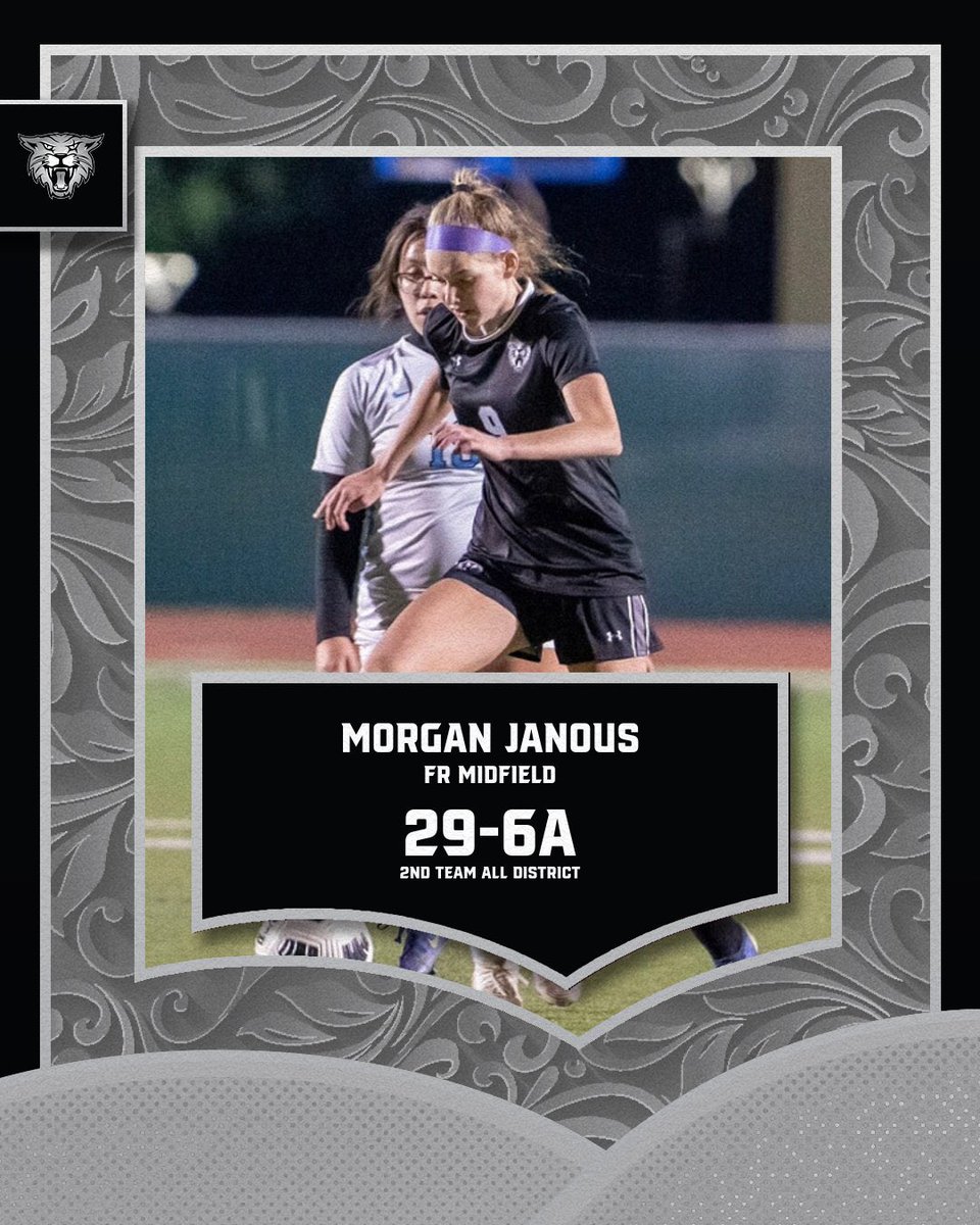 Congratulations to Morgan Janous for being selected 2nd Team All District for 29-6A! #BiggerThanMe
