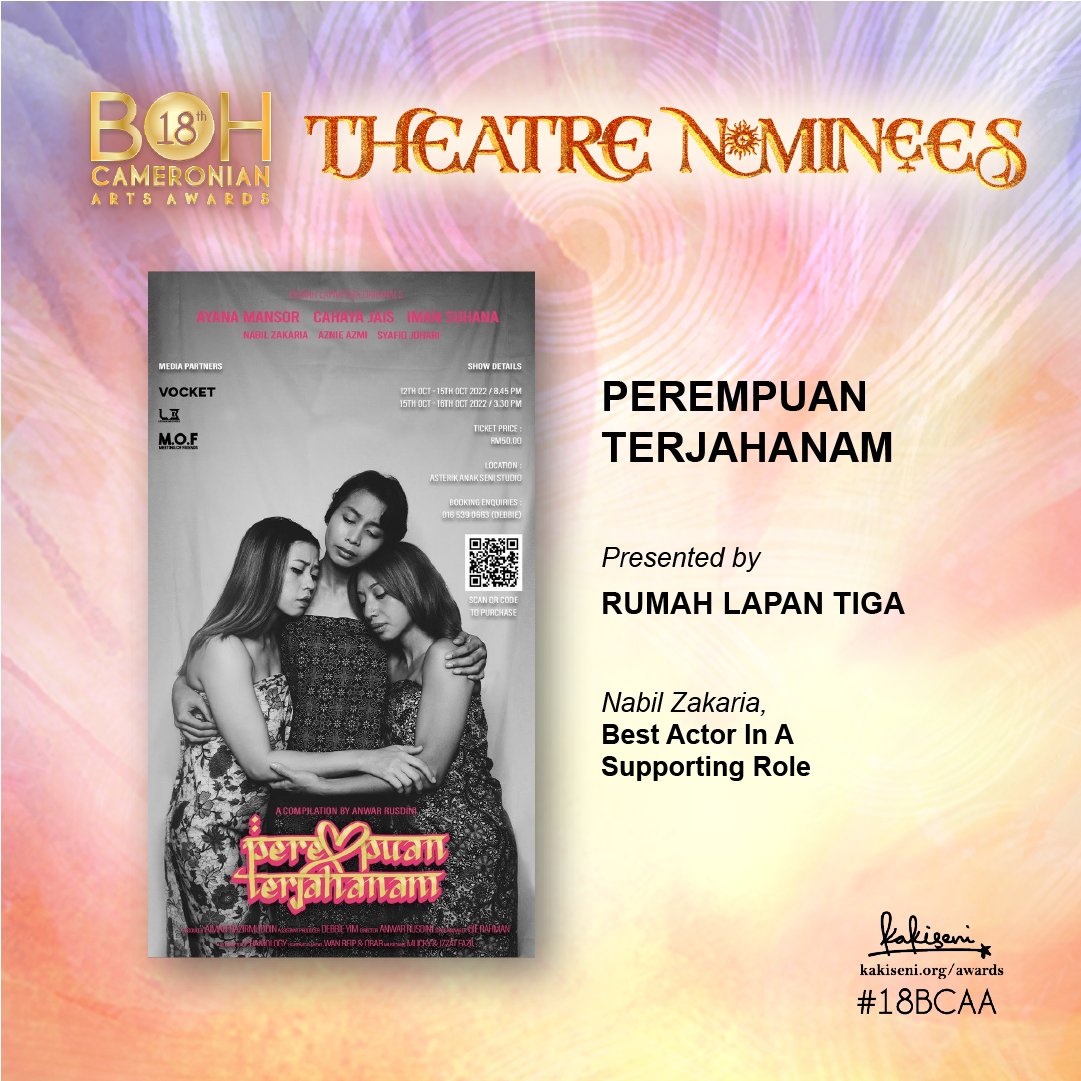 kakiseni's tweet photo. Semak senarai penuh calon-calon Anugerah Seni BOH Cameronian ke-18 di https://t.co/20bNzPIF19 #18bcaa #theatre #setiapadasenimu 
@thedailyseni @MuzikKita @muzikini @twt_muzik @musicaddicts_my @twt_gig @JuiceMy @ASWARA_official https://t.co/6TXlXZj9rx