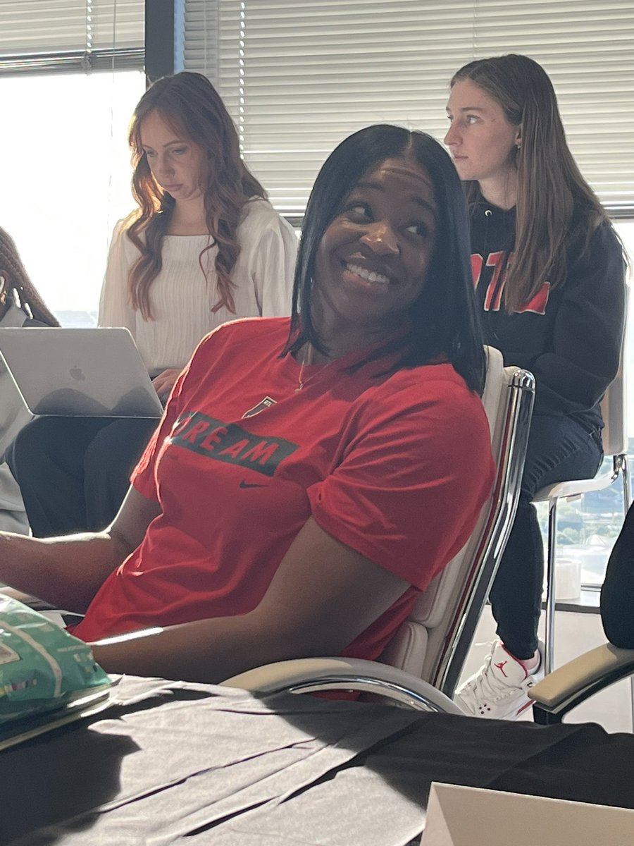 Morgan Shaw Parker (@morgansparker) on Twitter photo The <a href="/AtlantaDream/">Atlanta Dream</a> has 4 former players on staff & in the war room tonight-Head Coach <a href="/coachtwright_/">Coach Tanisha Wright</a>, Co-Owner/VP <a href="/ReneeMontgomery/">Renee Montgomery</a>, Asst Coach <a href="/VickieJohnson_/">Vickie Johnson</a> and Kia Vaughn in bball ops. We’re committed to creating a pipeline off the court, so watch these ballers work! #WNBADraft The <a href="/AtlantaDream/">Atlanta Dream</a> has 4 former players on staff & in the war room tonight-Head Coach <a href="/coachtwright_/">Coach Tanisha Wright</a>, Co-Owner/VP <a href="/ReneeMontgomery/">Renee Montgomery</a>, Asst Coach <a href="/VickieJohnson_/">Vickie Johnson</a> and Kia Vaughn in bball ops. We’re committed to creating a pipeline off the court, so watch these ballers work! #WNBADraft