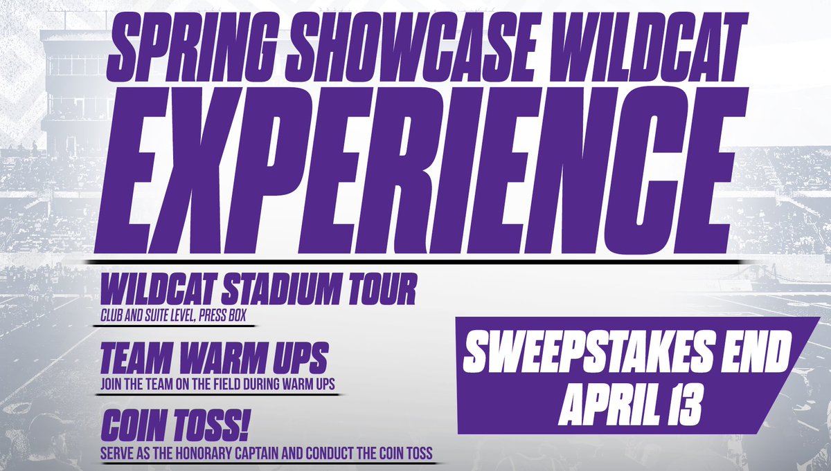 Calling all Rally Cats!🗣️

Our 𝐒𝐩𝐫𝐢𝐧𝐠 𝐒𝐡𝐨𝐰𝐜𝐚𝐬𝐞 is coming up this Saturday and we DON'T want you to miss out on these 𝐖𝐢𝐥𝐝𝐜𝐚𝐭 𝐄𝐱𝐩𝐞𝐫𝐢𝐞𝐧𝐜𝐞𝐬!👇

🏟️: Wildcat Stadium Tour
🏈: Team Warm Ups
🪙: Coin Toss

Contact victor.ortiz@acu.edu to sign up now!