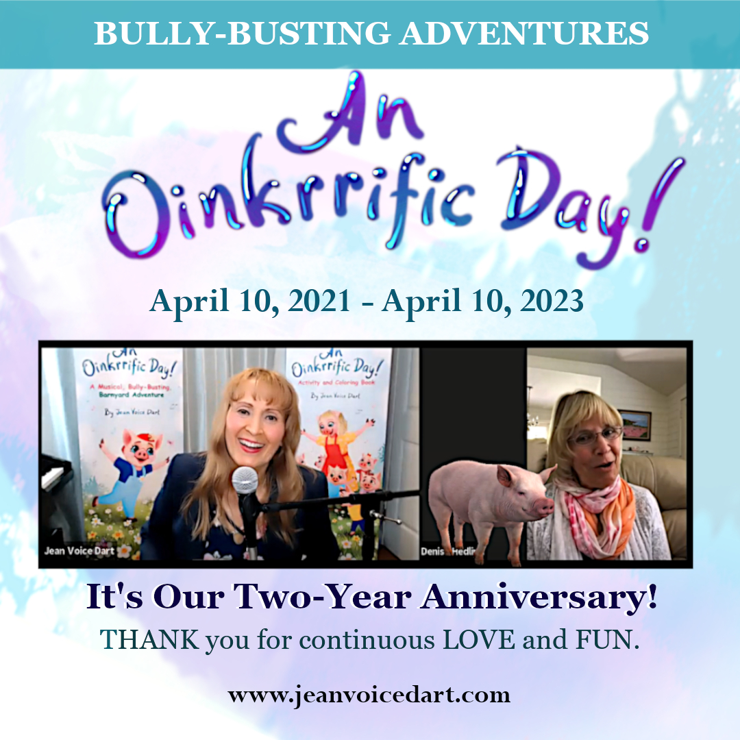 JeanVoiceDart's tweet photo. YAY! Today is the two-year anniversary of my two "An Oinkrrific Day!" books (storybook and activity book). THANK you for two years of continued joy and FUN! https://t.co/S3pViMqDcF #childrensbooks #musicforchildren #WUVIP #activitybooksforkids #oinkrrific #WritingCommunity https://t.co/1iaYRlExQt