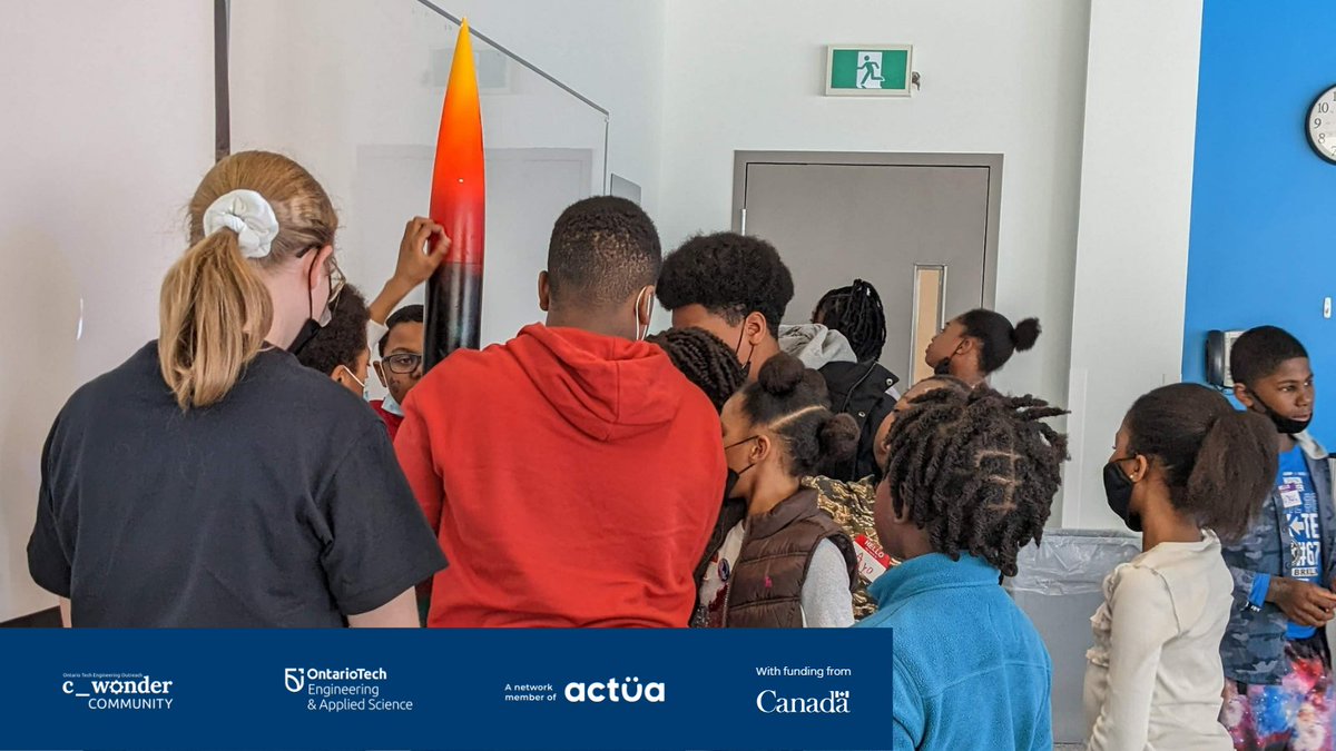 OT_Outreach's tweet image. Grade 4-6 students at our Black Youth #STEM club explored rockets this past weekend! They even got to see a rocket built by Ontario Tech's very own Space and Rocketry team! 🚀☁️

#STEMeducation #CanCode