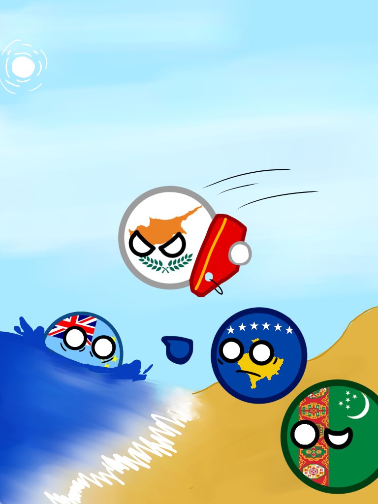 kktrezentos's tweet image. #Countryballs #drowningTuvalu